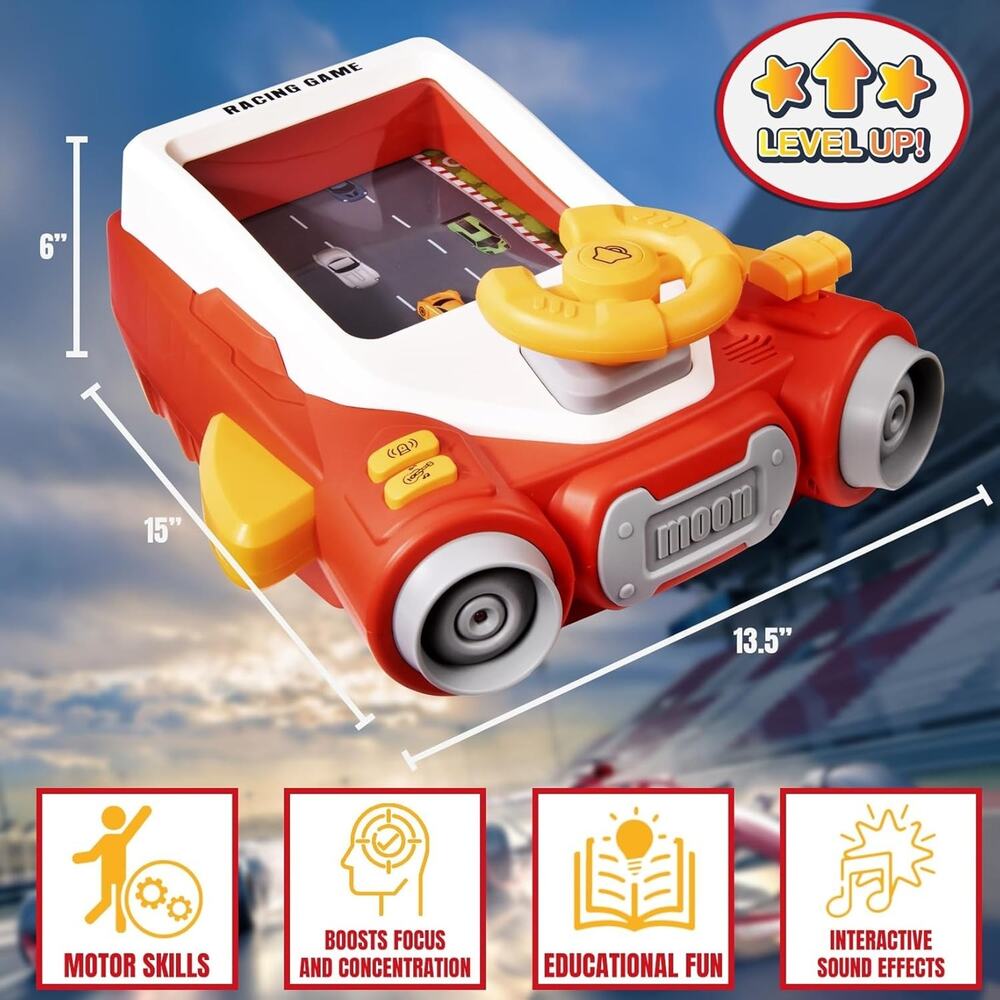 Racing Car Steering Wheel Toy for Kids Driving Simulator Game - Picture 2 of 6